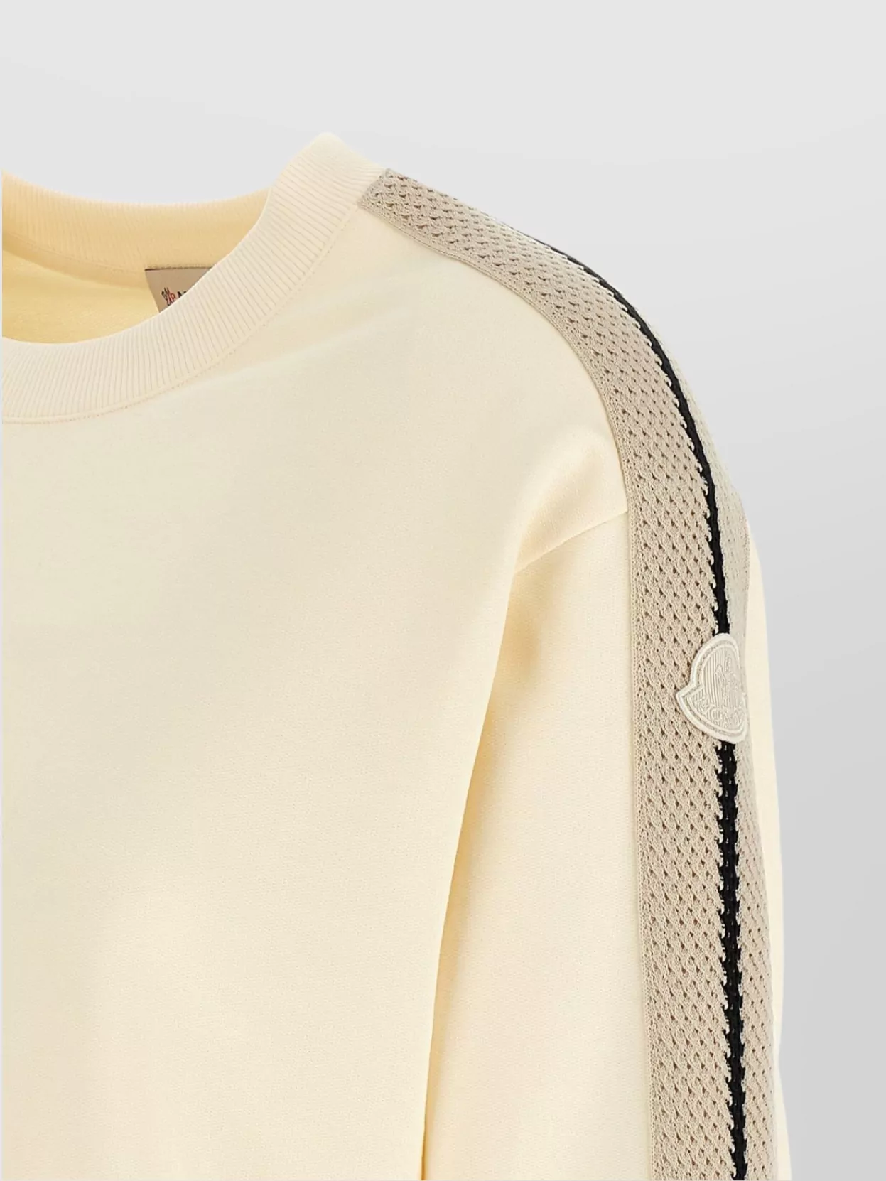 Moncler Oversized Cotton Jersey Sweatshirt With Crochet Detailing