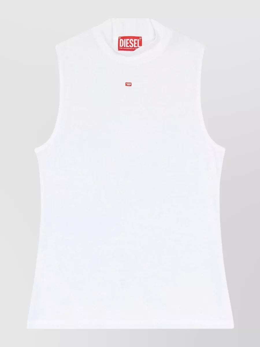 Diesel ribbed mock neck sleeveless tank top