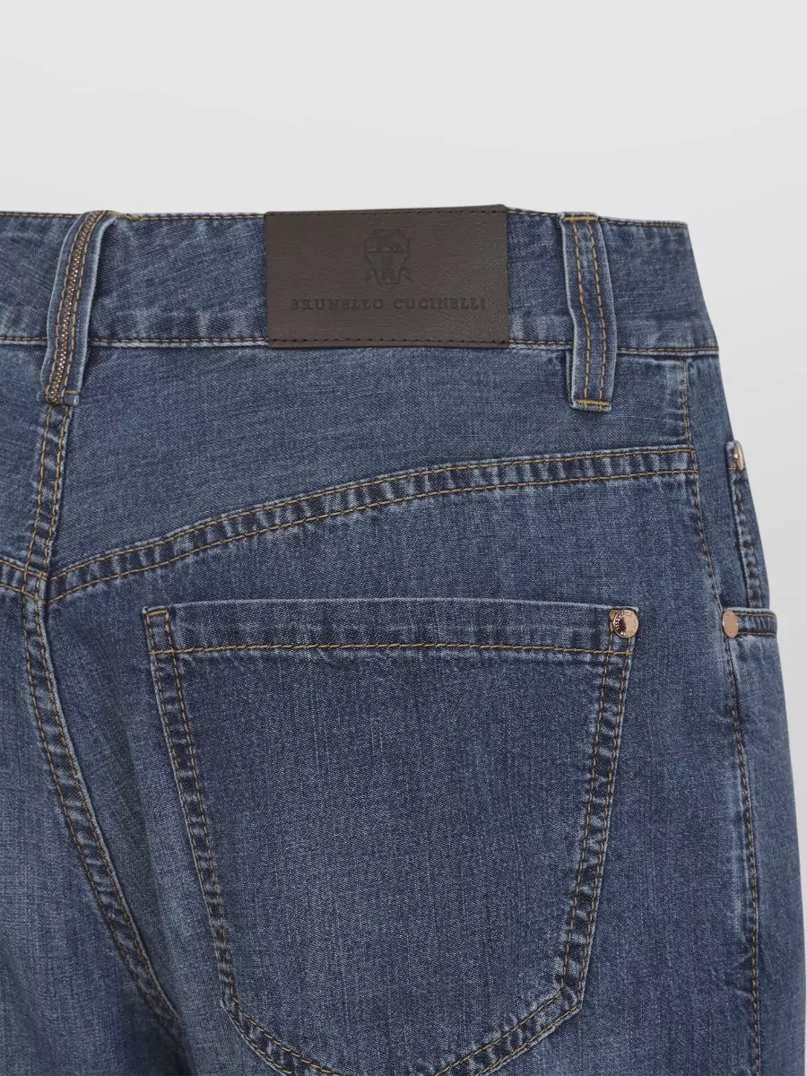 Brunello Cucinelli Wide Leg Denim Trousers Five Pocket Style