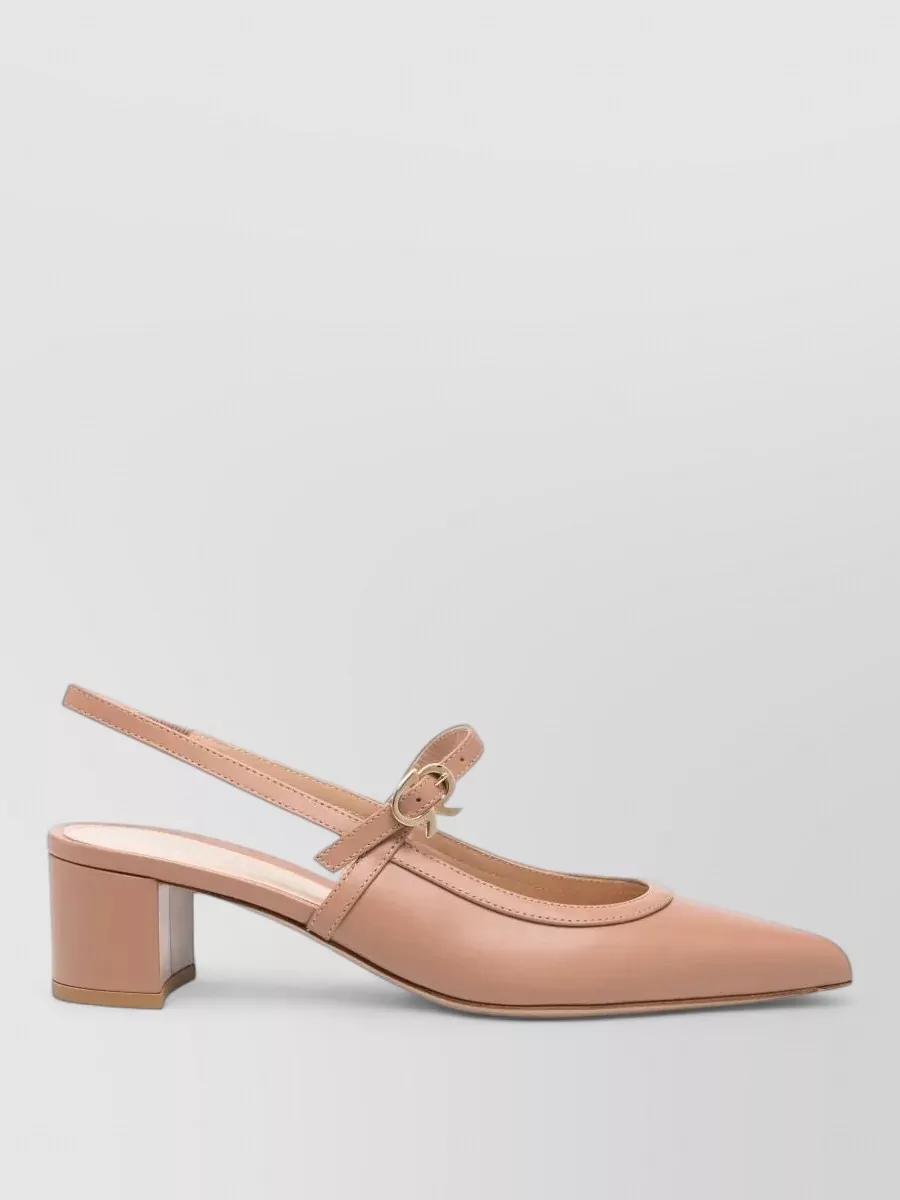 Gianvito Rossi Leather Low Heel Sandals