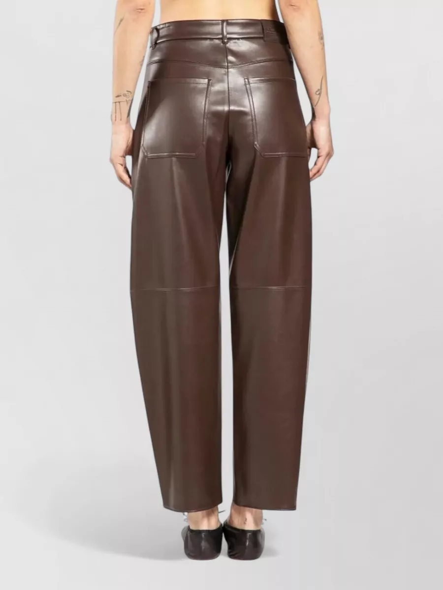 S Max Mara Smmsospiro Eco Leather Wide Leg Trousers