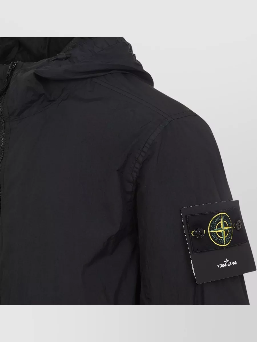 Stone Island Hooded Jacket Elastic Cuffs Side Pockets
