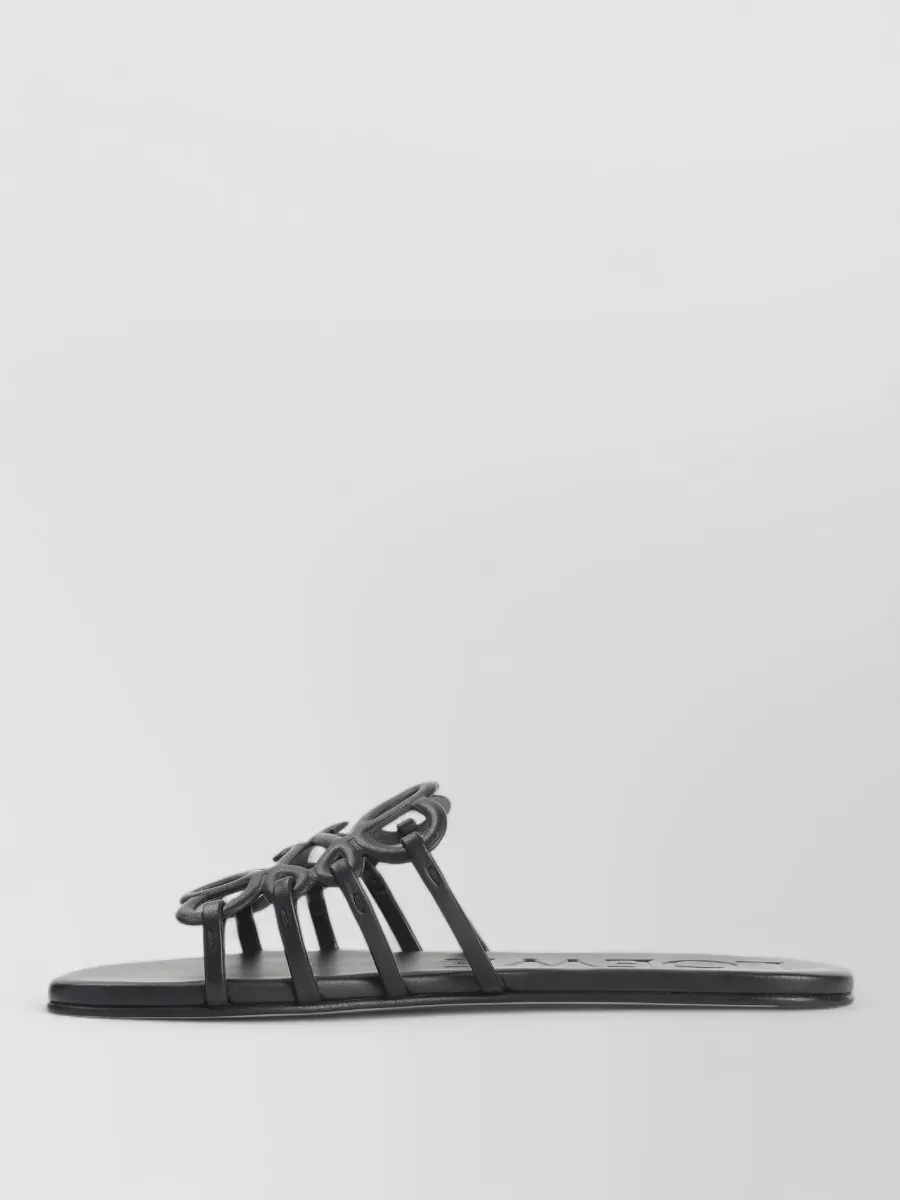 Loewe Leather Petal Slides