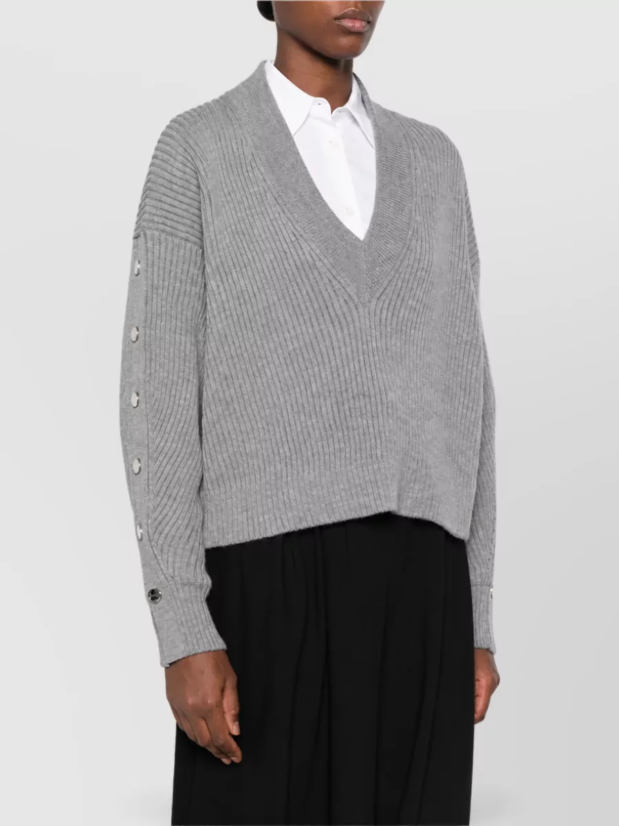 Sportmax Wool Oversized V-Neck Sweater