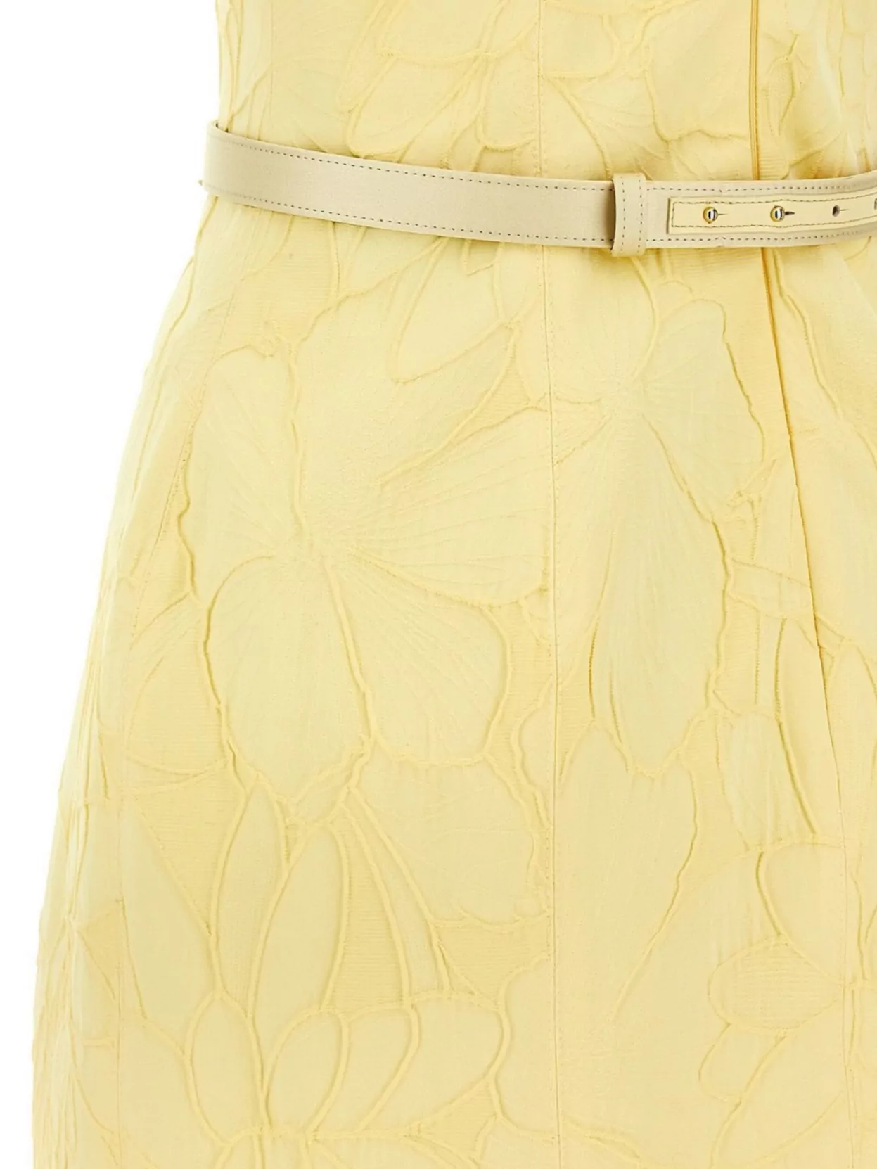 Elisabetta Franchi Embroidered 3D Waist Belt Dress