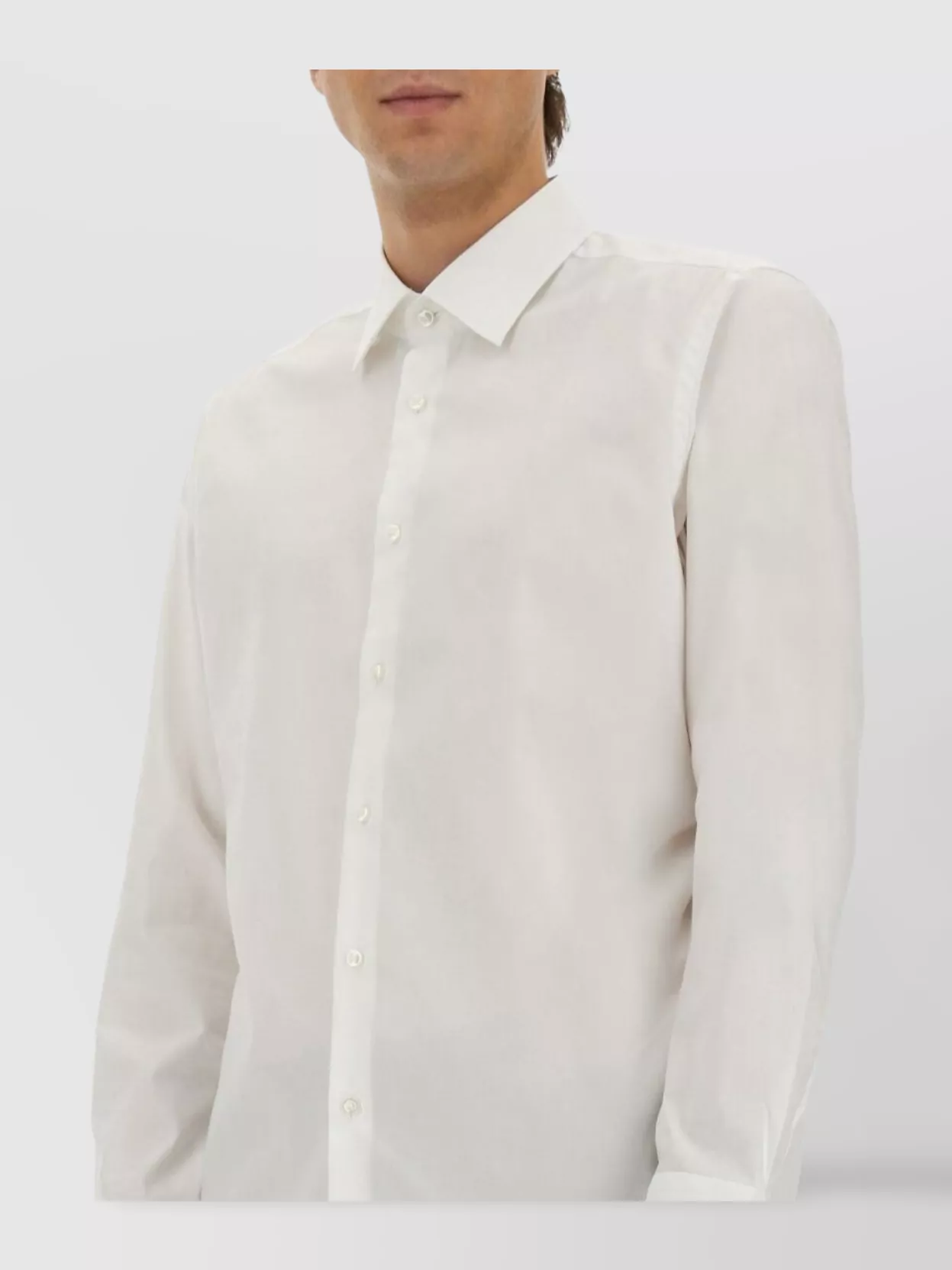 Boss Collar Button-Down Shirt Long Sleeves