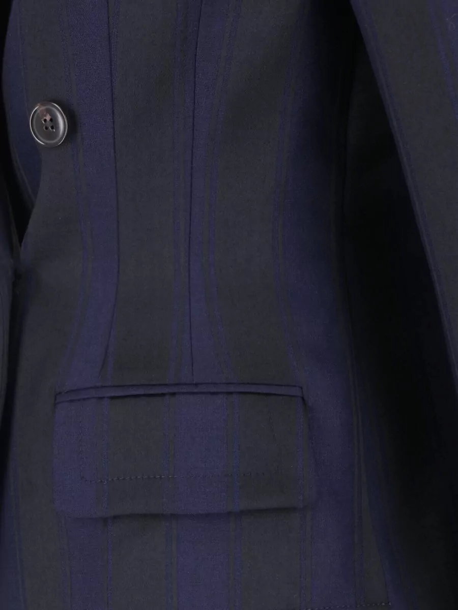 Vivienne Westwood Virgin Wool Striped Double-Breasted Blazer