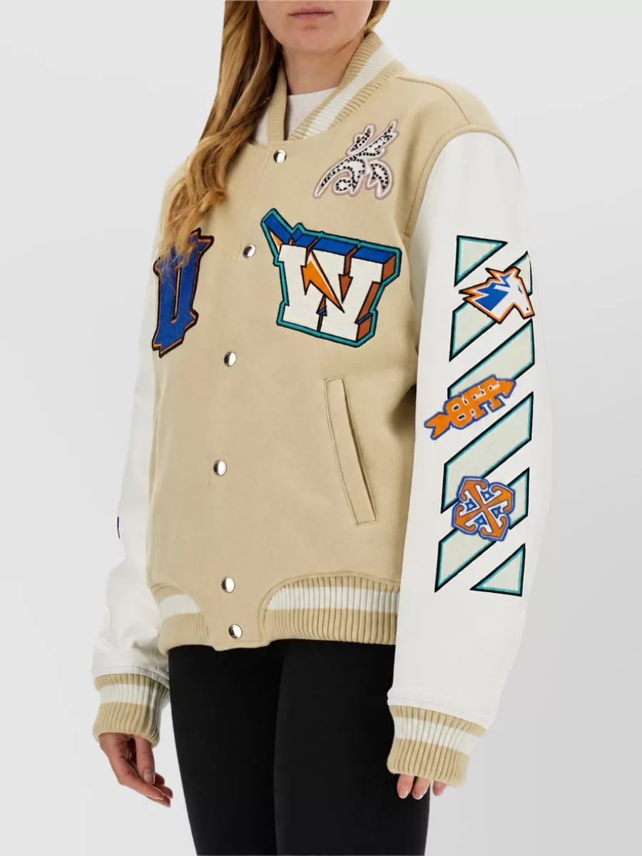 Off-White Leather Oversized Coat