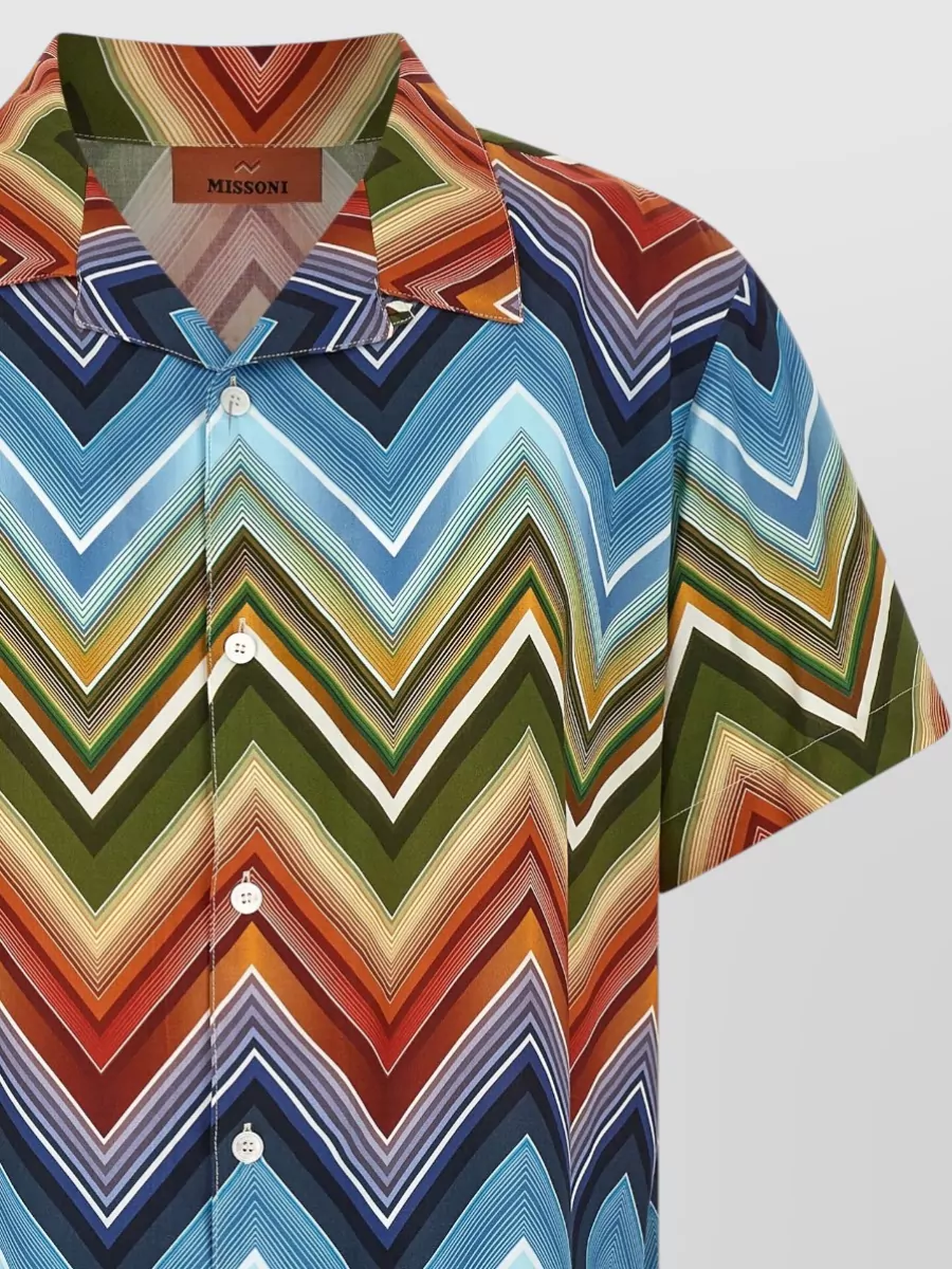 Missoni Short Sleeve Shirt Chevron Macro Motif
