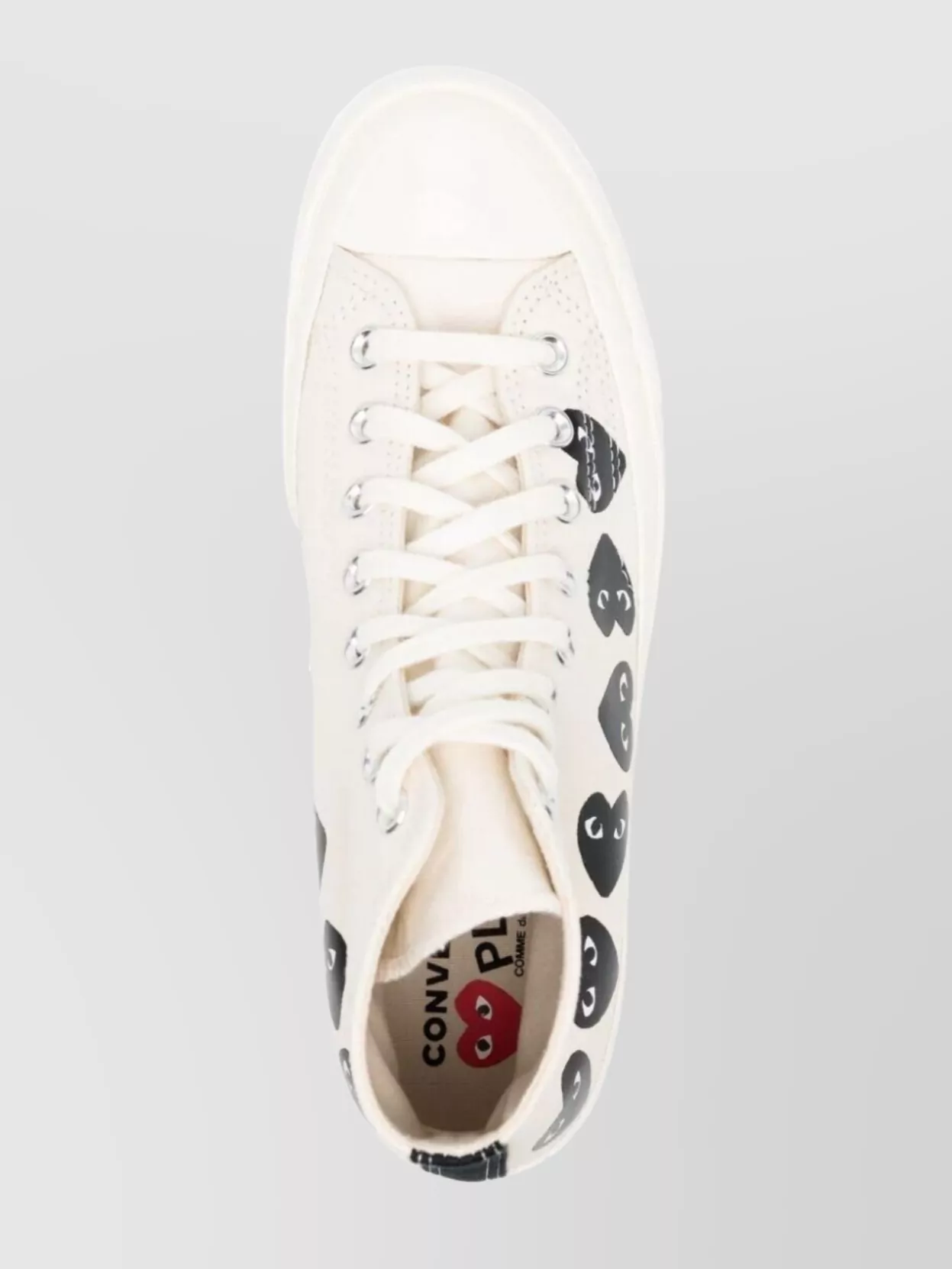 Comme Des Garçons High Top Heart Motif Sneakers