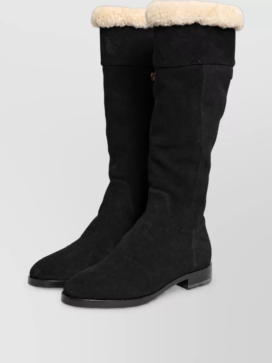 Dolce&Gabbana suede leather knee-high boots