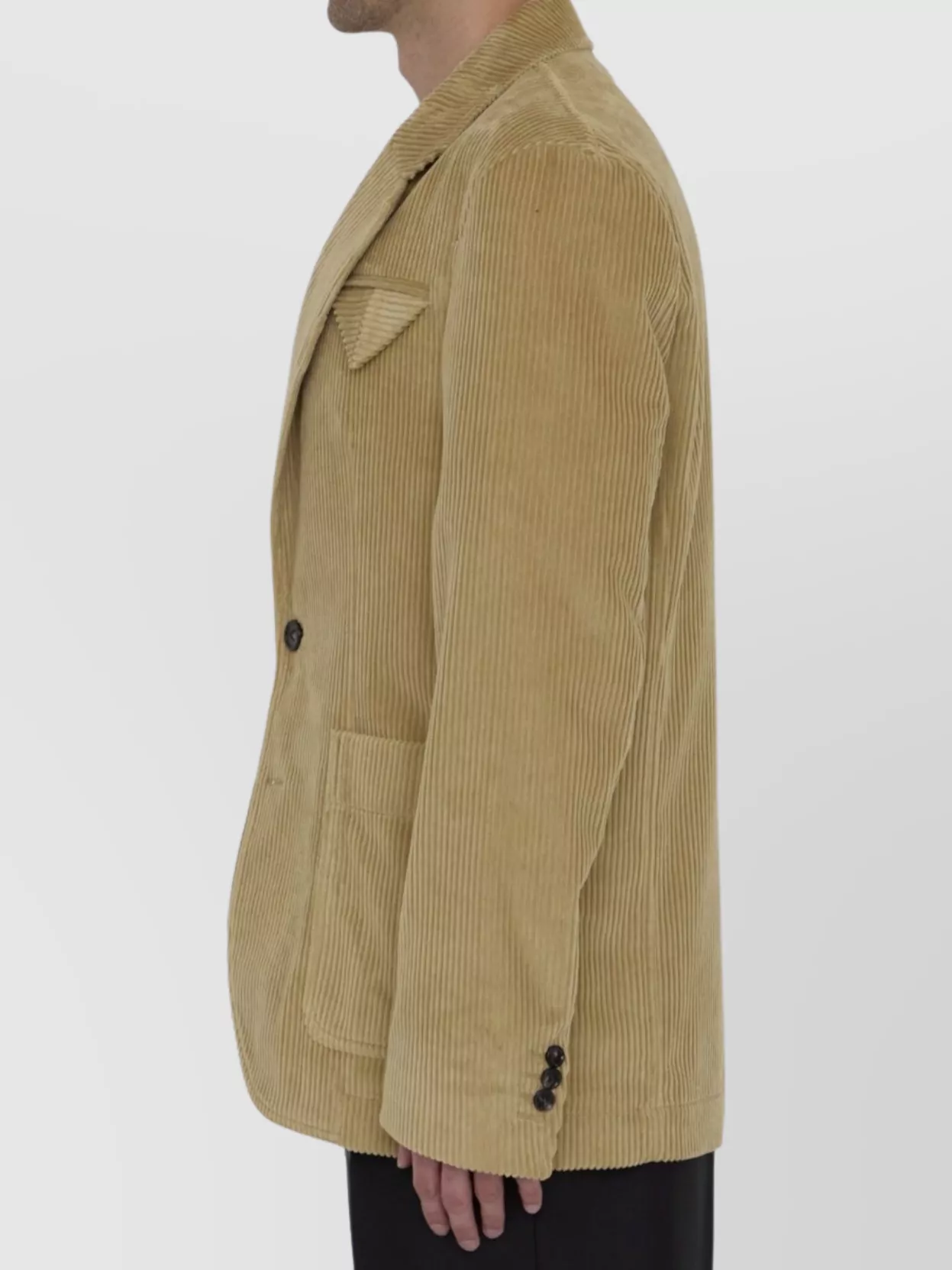 Bottega Veneta Lapel Corduroy Jacket Flap Pockets