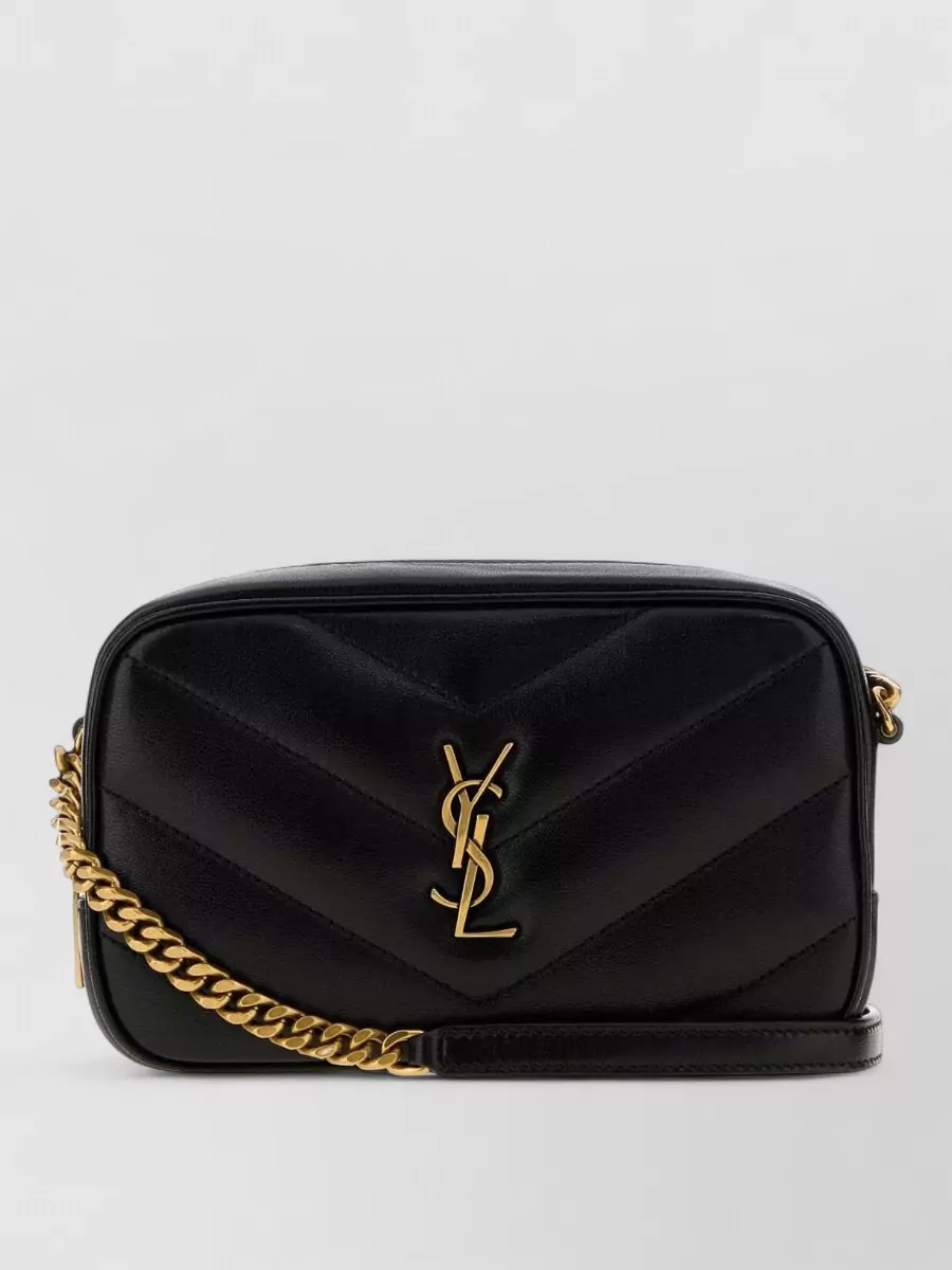 Saint Laurent loulou mini leather clutch bag