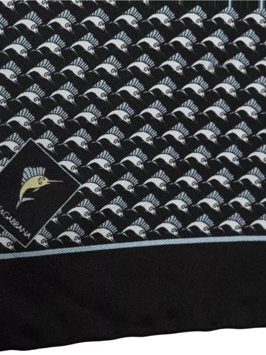 Dolce&Gabbana Silk Geometric Pocket Square