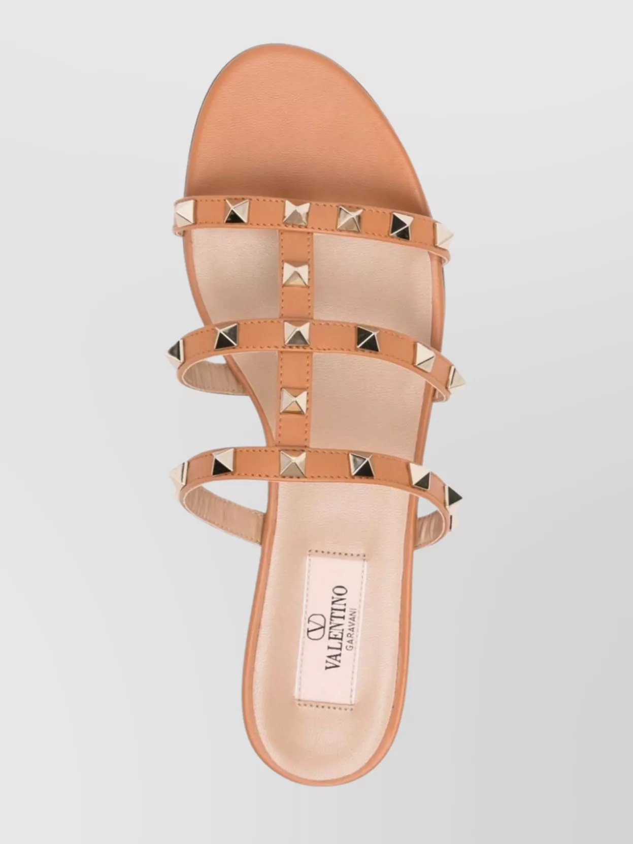 Valentino Garavani Women Rockstud Leather Flat Sandals