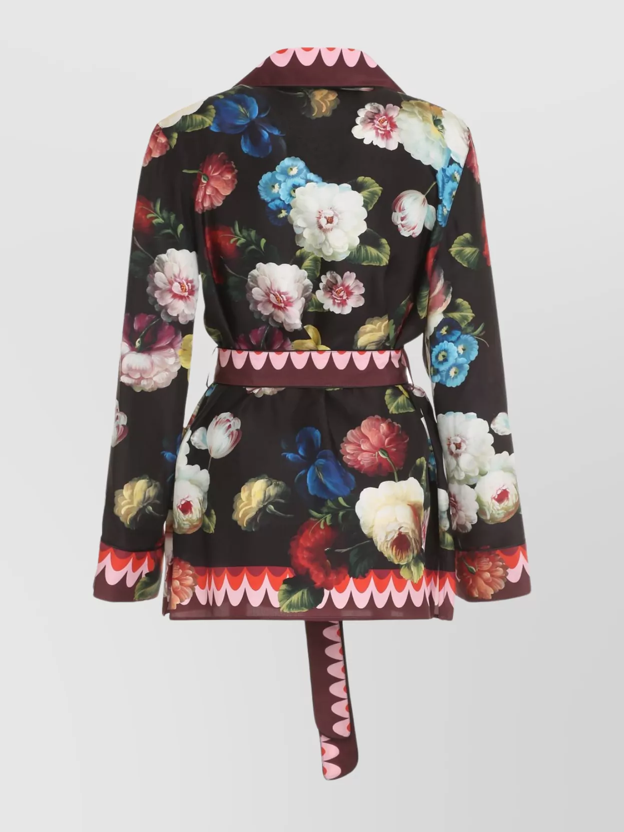 Dolce&Gabbana Floral Pattern Silk Pajama Blouse