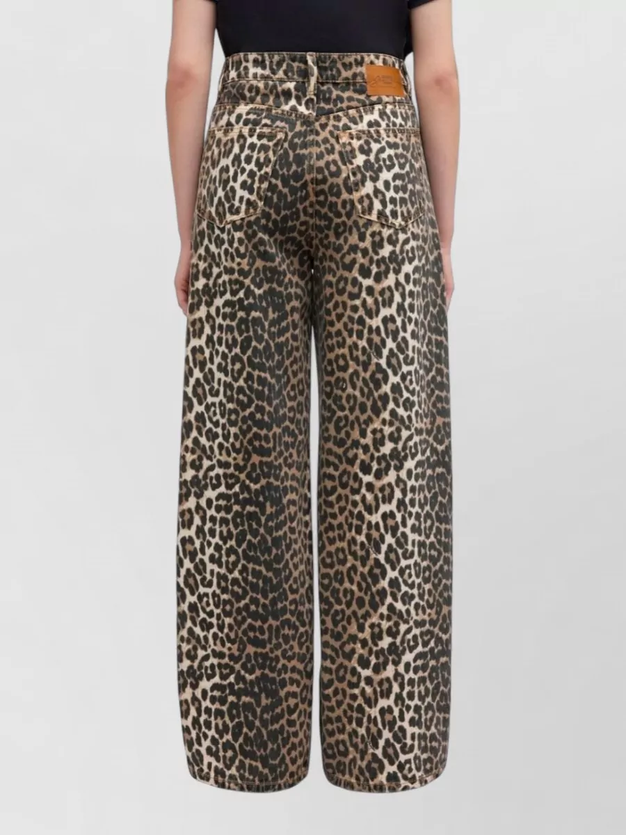 Ganni Organic Cotton Wide Leg Denim Jeans