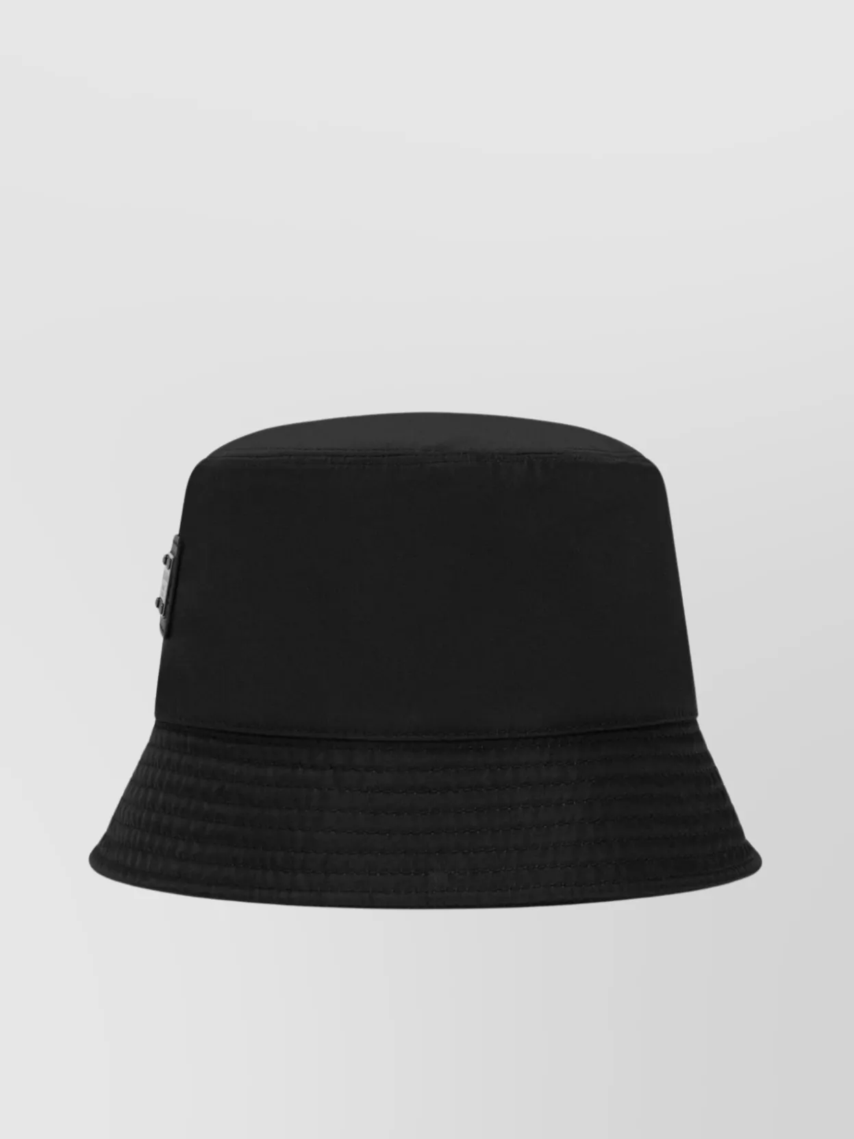 Shop Dolce & Gabbana Essentials Embroidered Logo Cotton Blend Bucket Hat In Black