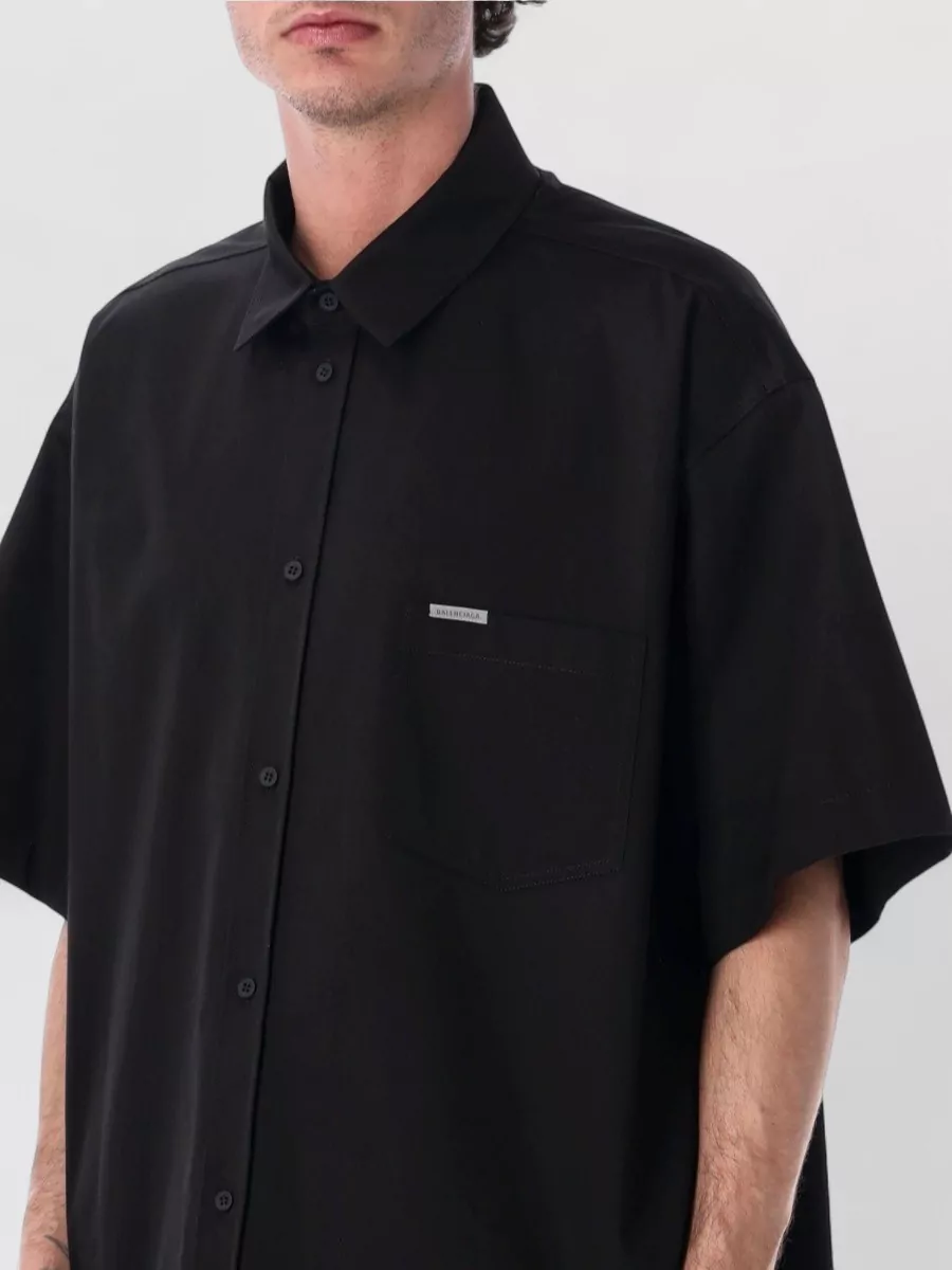 Balenciaga Short-Sleeve Relaxed-Fit Workwear Shirt