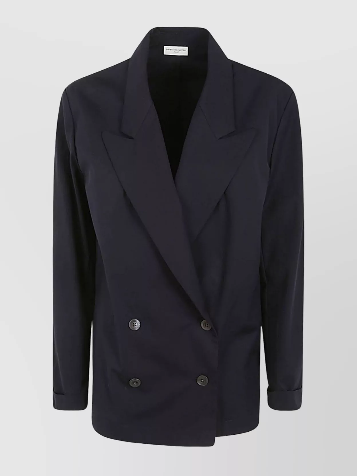 Dries Van Noten Double Breasted Long Sleeve Shirt In Multi