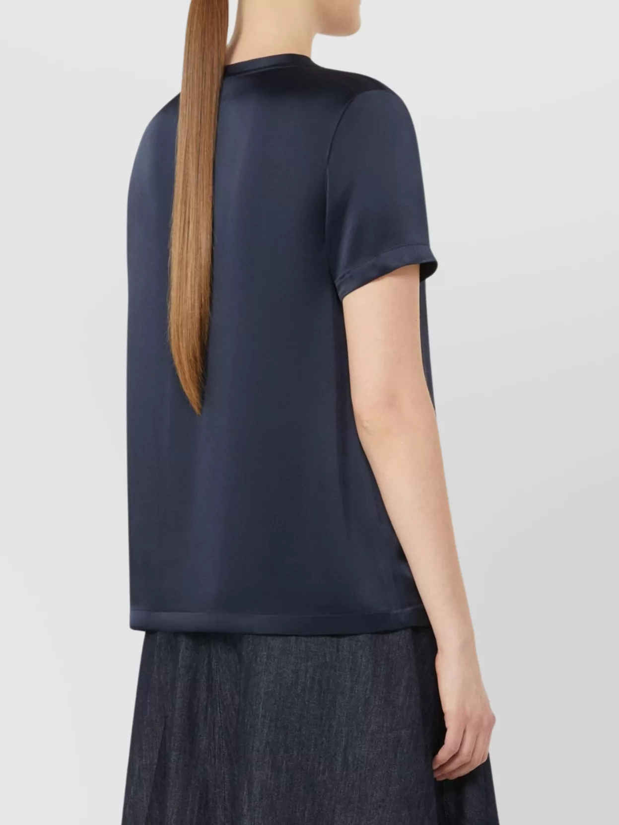 S Max Mara Rebecca Viscose Satin T-Shirt