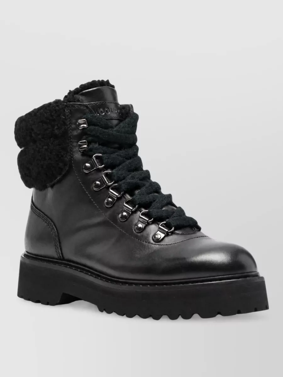 Woolrich leather hiking lace-up boots