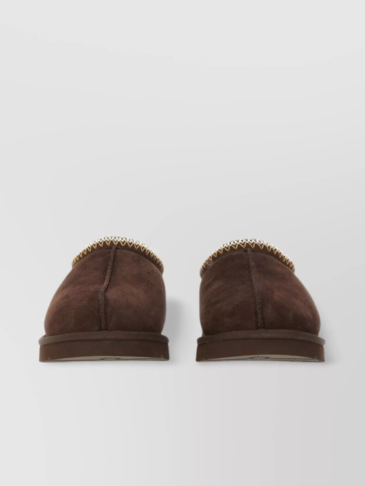 Ugg Round Toe Slippers Embroidered Trim