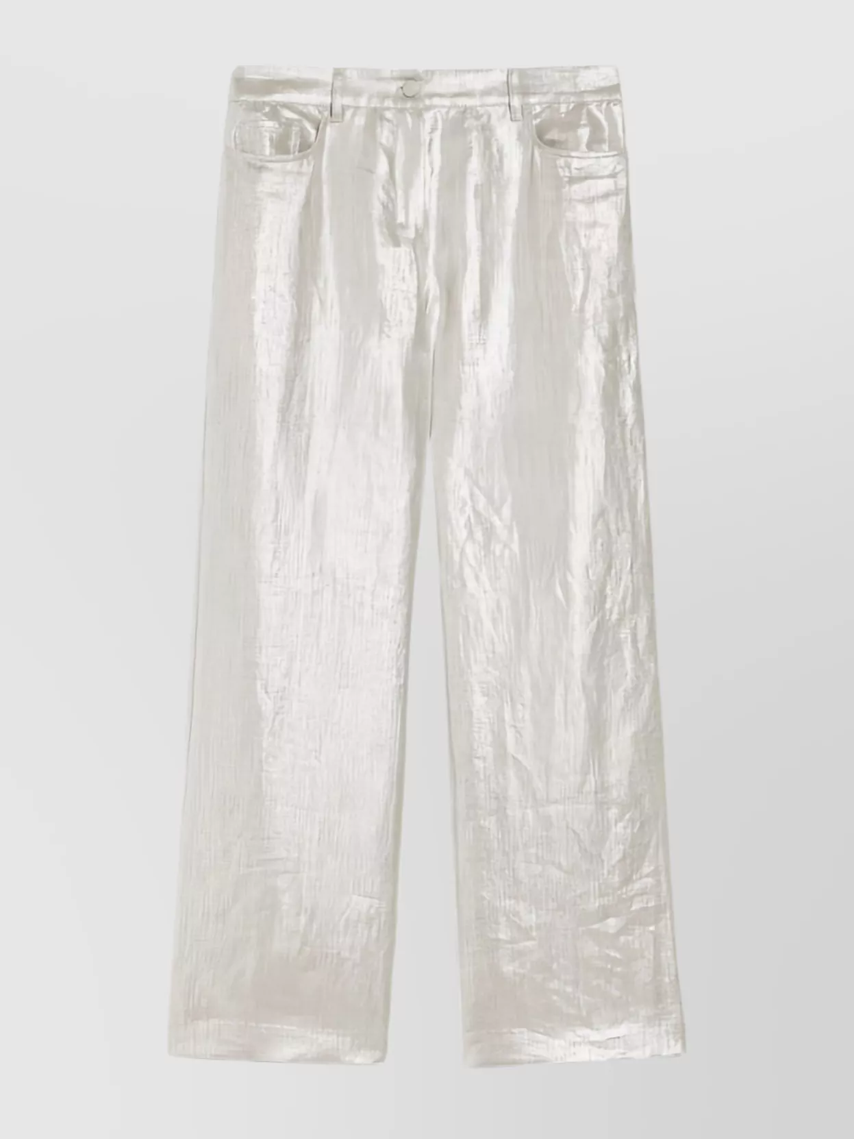 S Max Mara Wide-Leg Trousers Metallic Finish