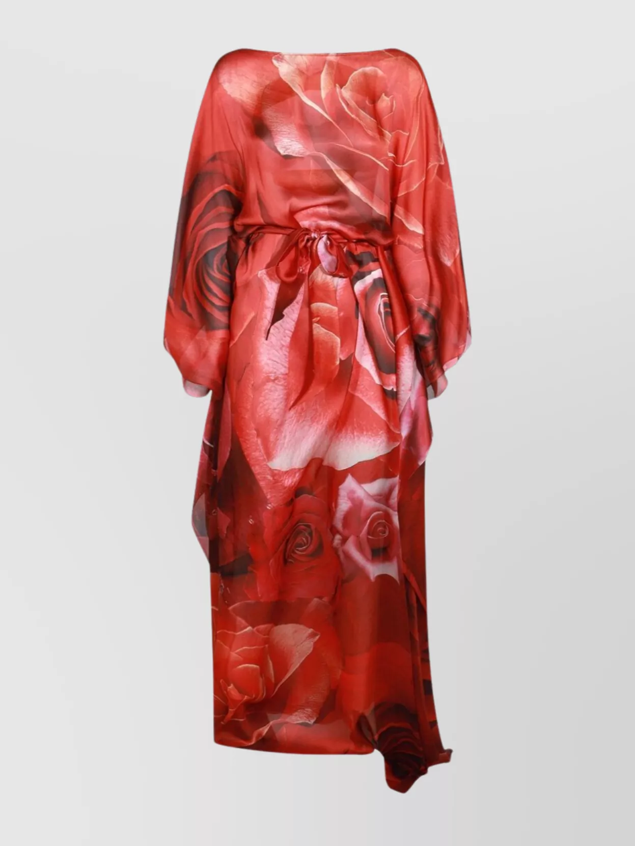 Shop Roberto Cavalli Waist Belted Flowy Floral Knee Length Dress