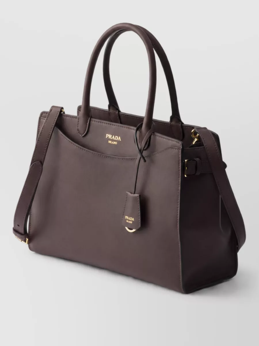 Prada Prelude Large Leather Tote Bag
