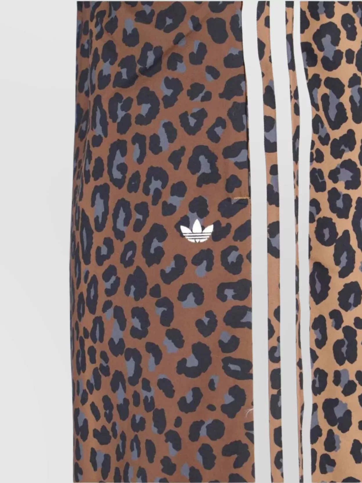 Adidas Wide Leg Animal Print Trousers With Stripes