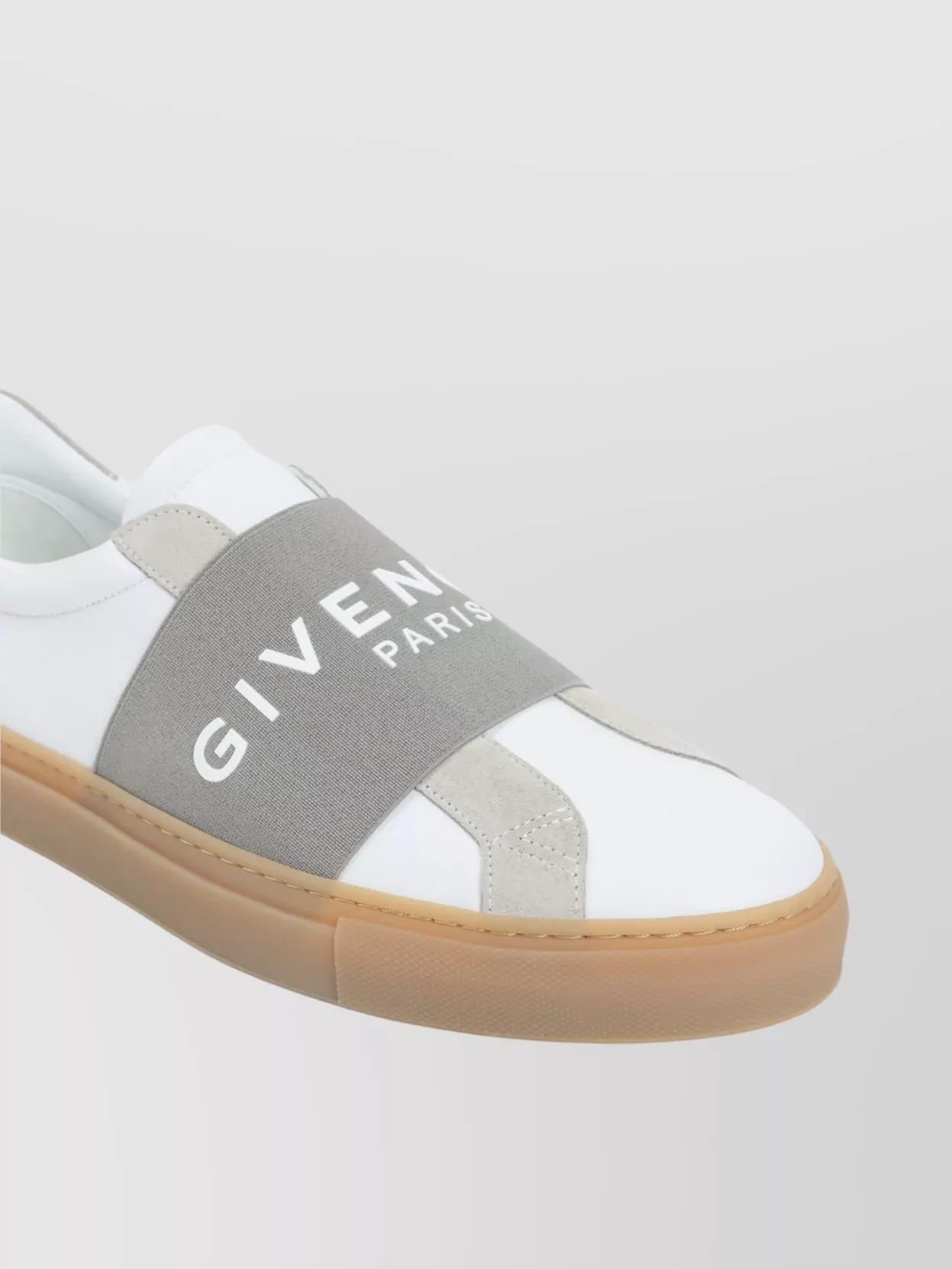 Givenchy Low Top Leather Sneakers With Grey Elastic Band