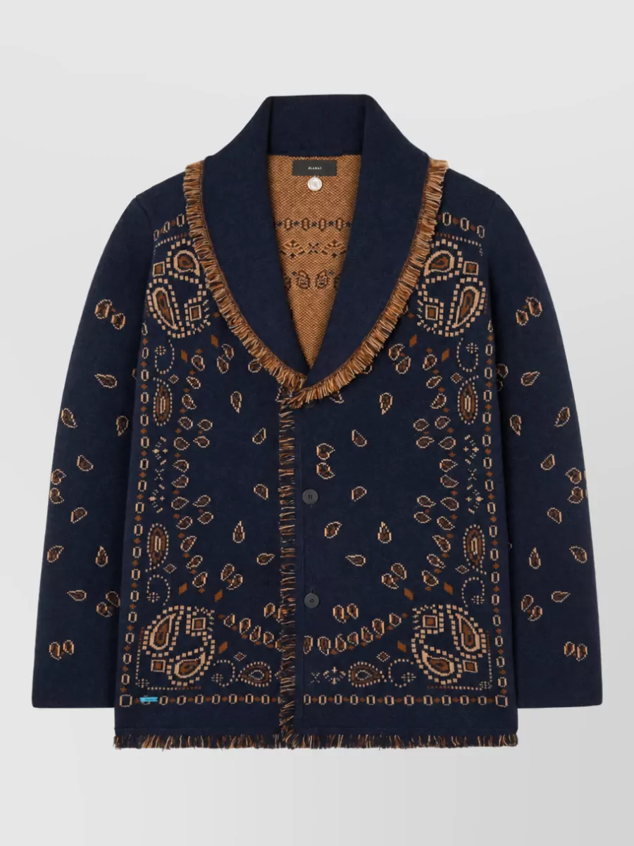 Alanui wool jacquard cardigan