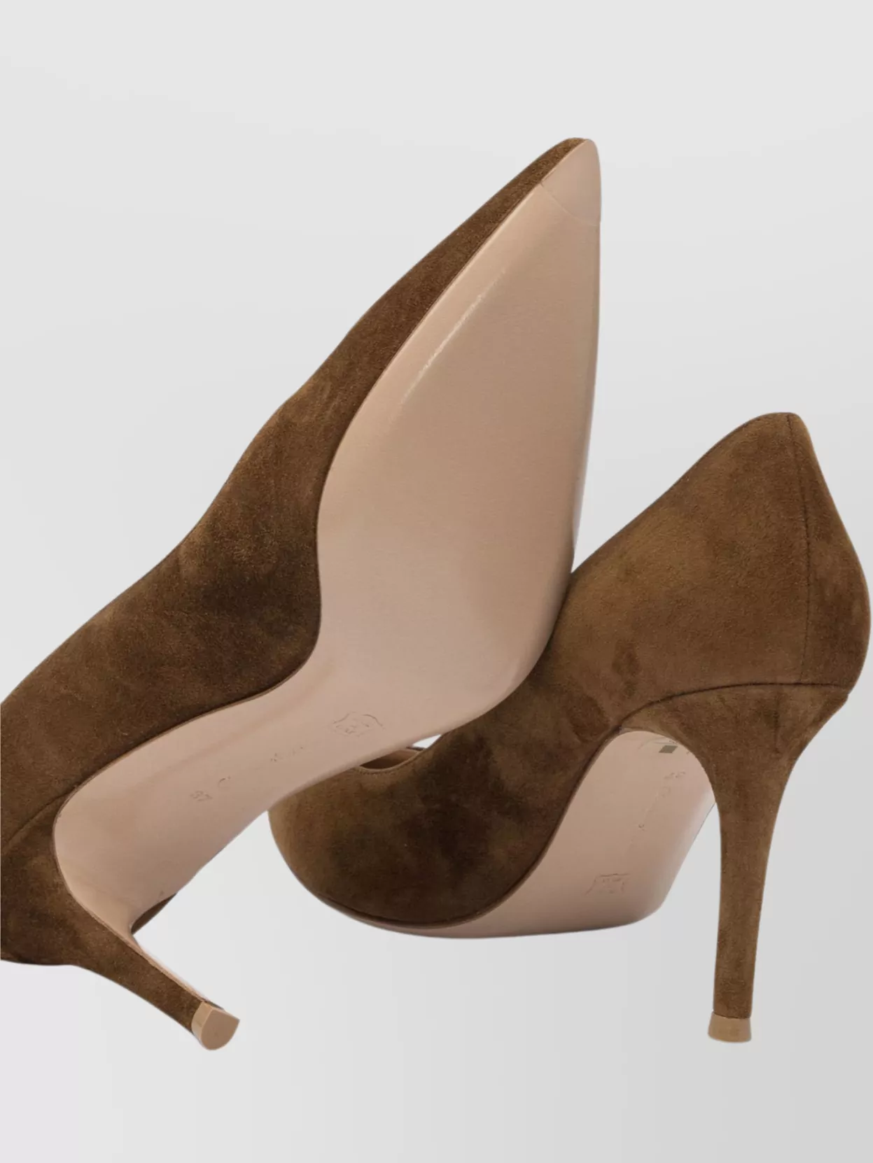 Gianvito Rossi Pointed Toe Suede Finish Pumps