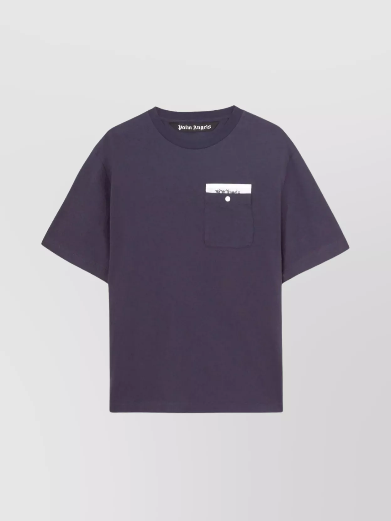 Shop Palm Angels Structured Pocket Crewneck T-shirt In Grey