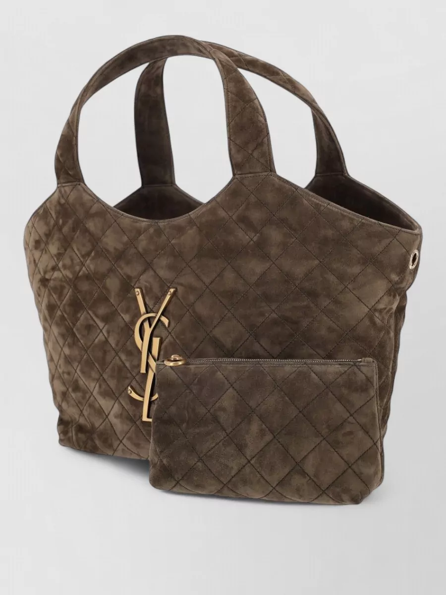 Saint Laurent Icare Medium Leather Tote Bag