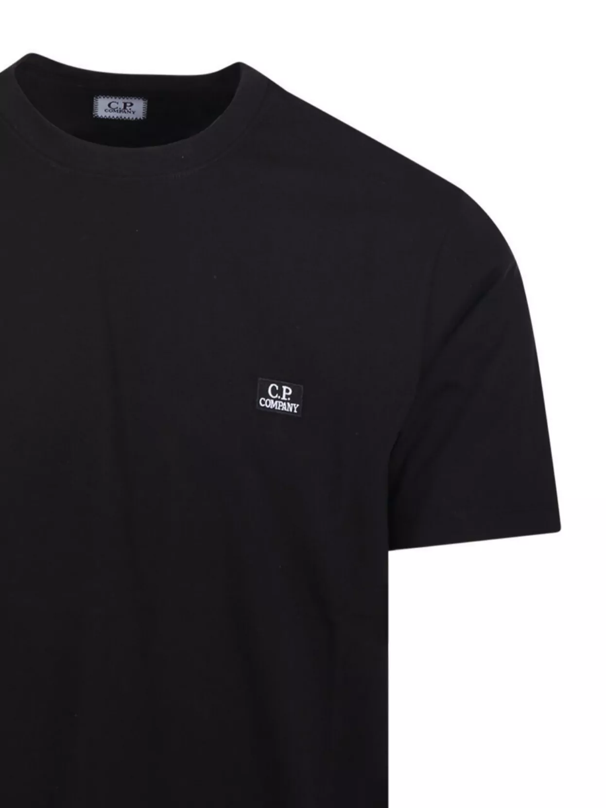 C.p. Company Blue T-shirt With Logo Printed On The Front