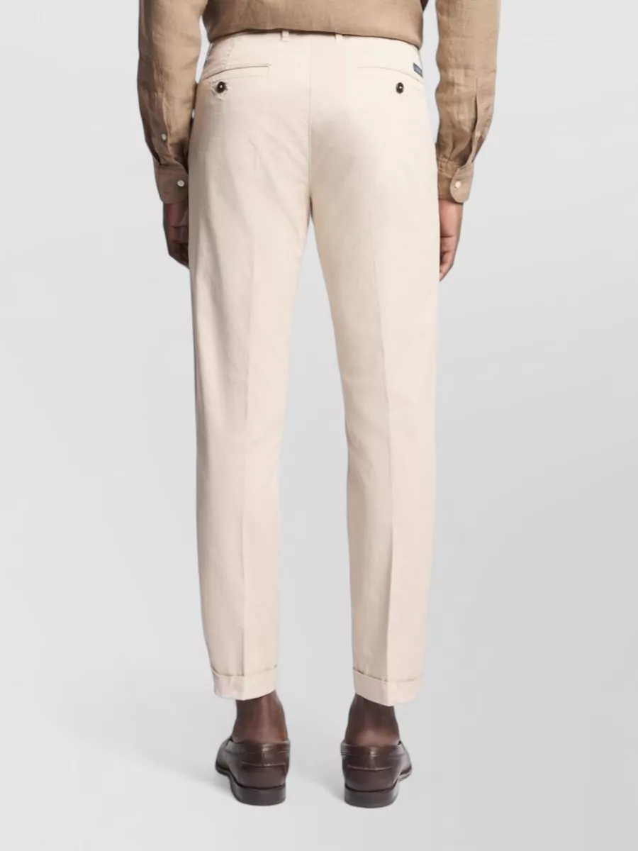Fay Tailored Trousers Straight Leg Belt Loops