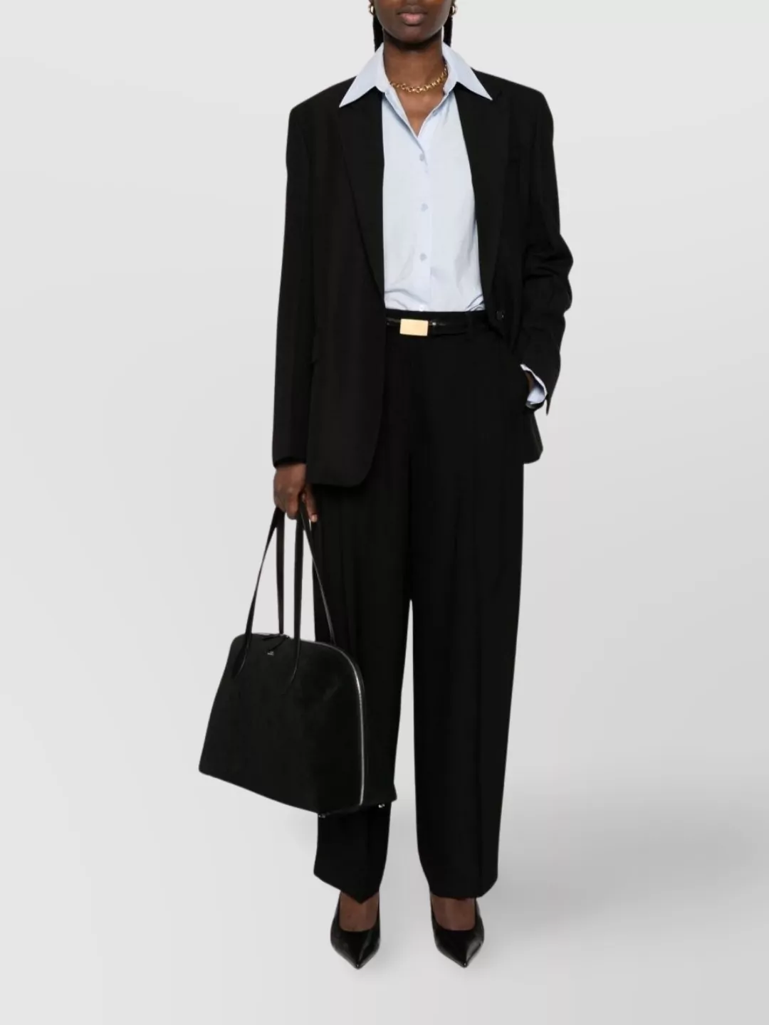 Totême Single-breasted Wool Blazer Featuring Vent In Black