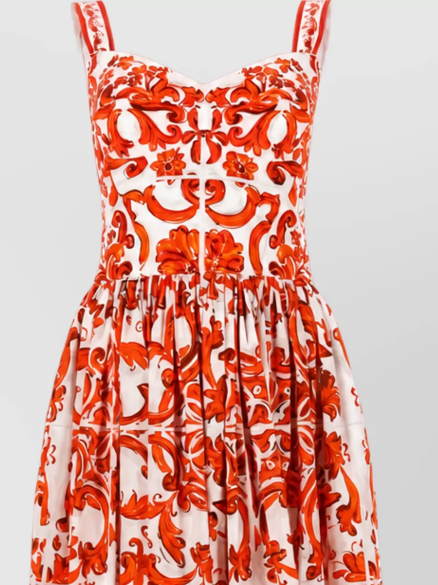 Dolce&Gabbana printed cotton maxi dress