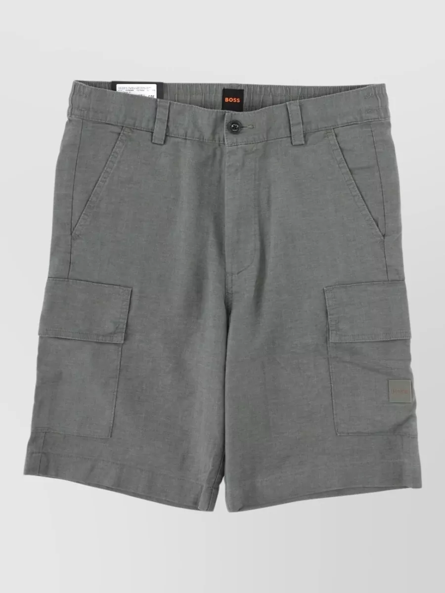 Boss Linen cargo shorts