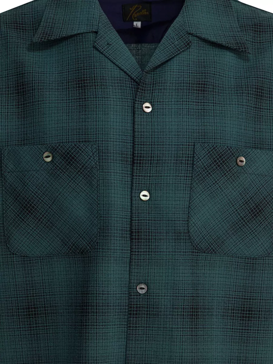 Needles Wool Check Shirt Featuring Chest Pockets
