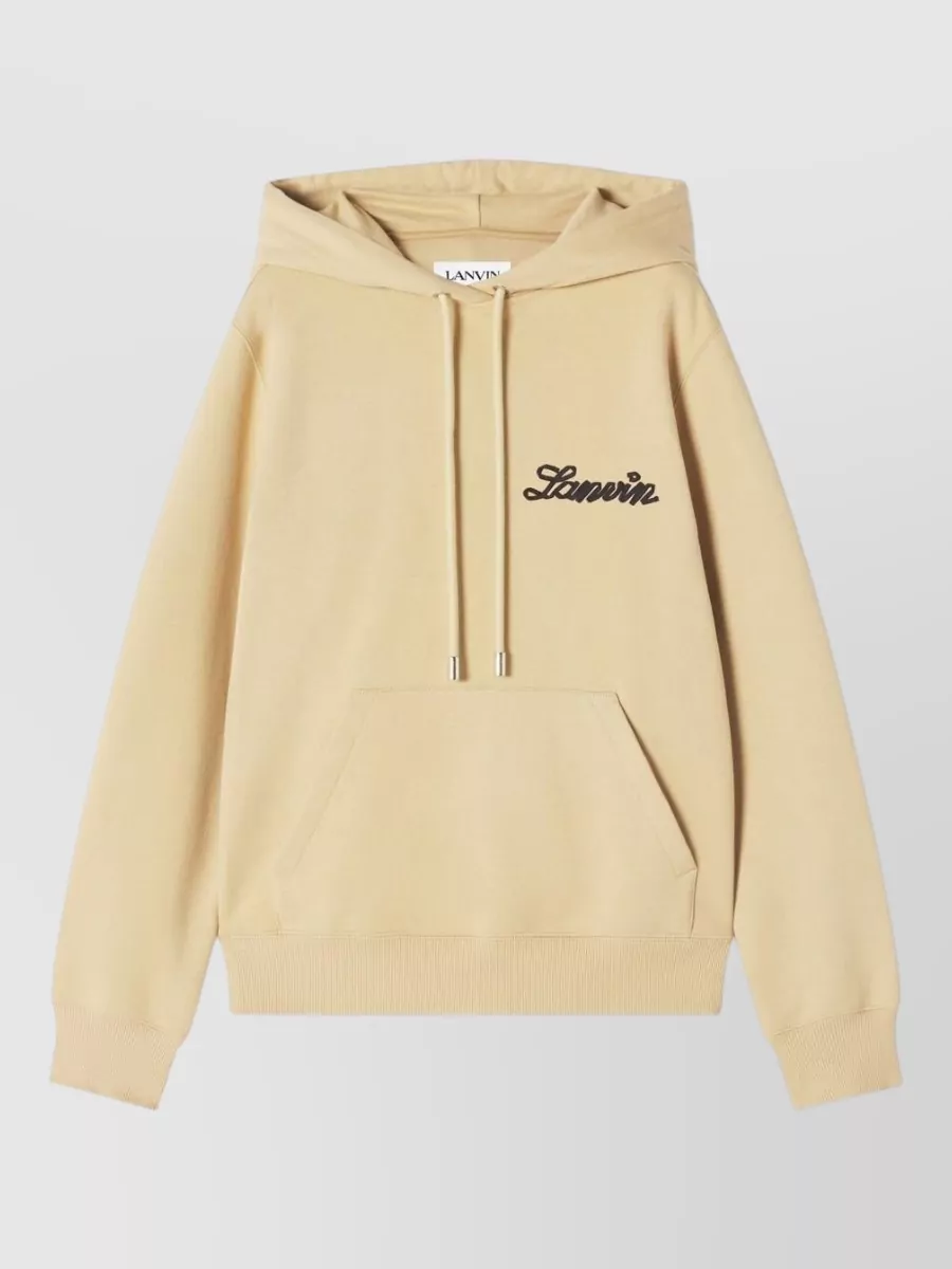 Lanvin cotton logo-detail hooded sweatshirt