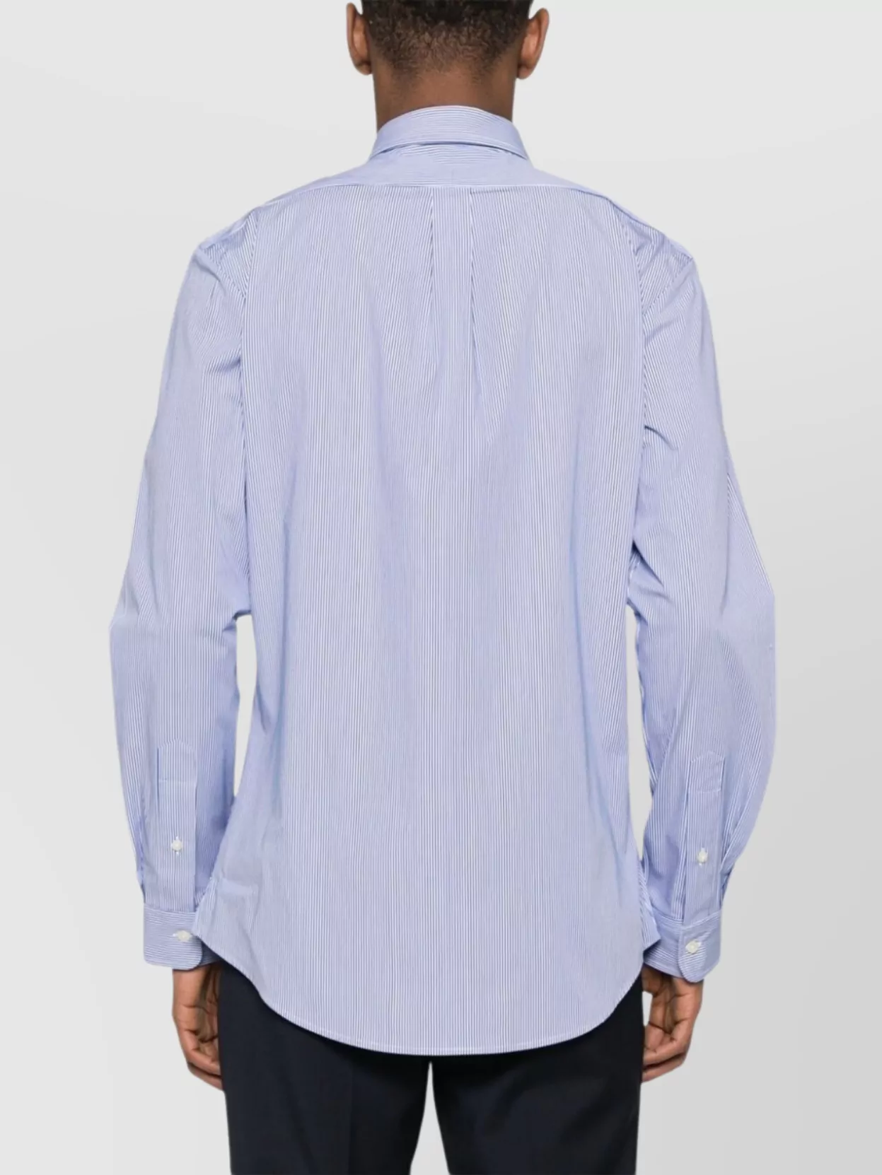 Polo Ralph Lauren Slim Fit Striped Shirt With Button-down Collar In Blue