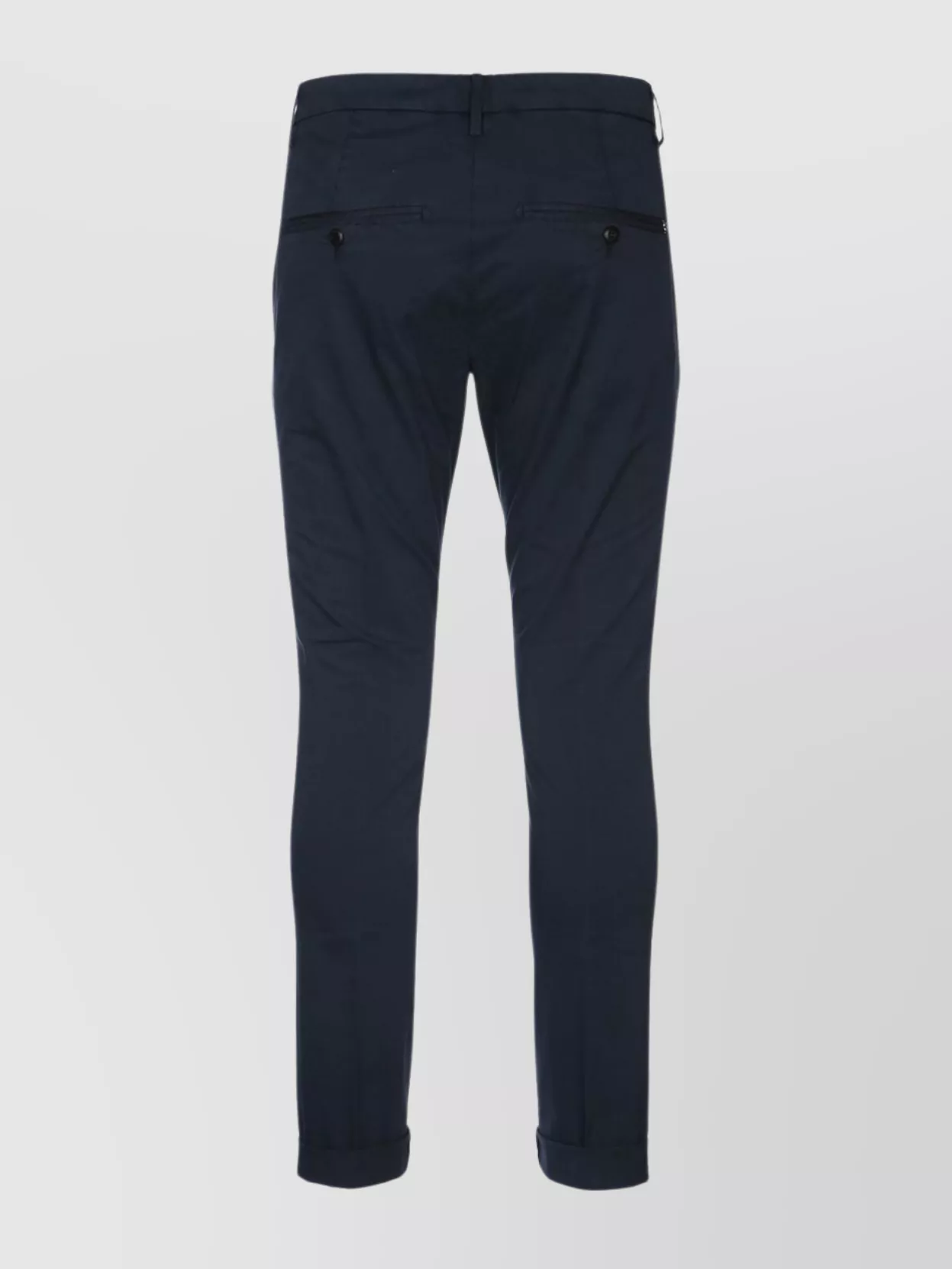 Dondup Trousers With Cuffed Hem And Button Detail