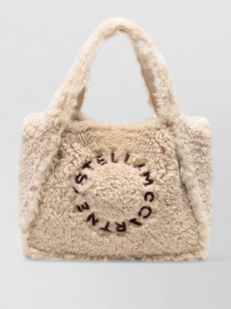 Stella Mccartney eco alter shearling tote bag