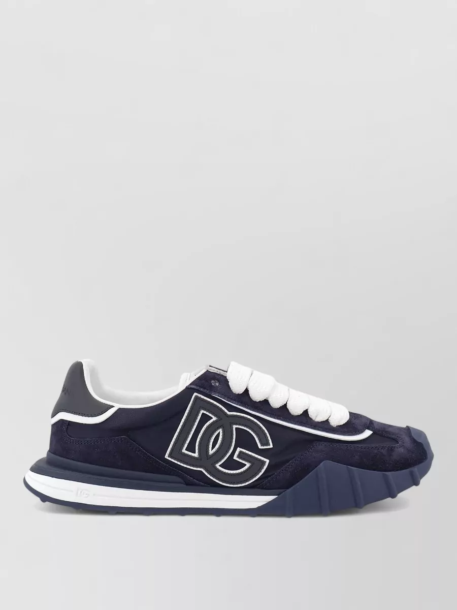 Dolce&Gabbana suede panelled low-top sneakers