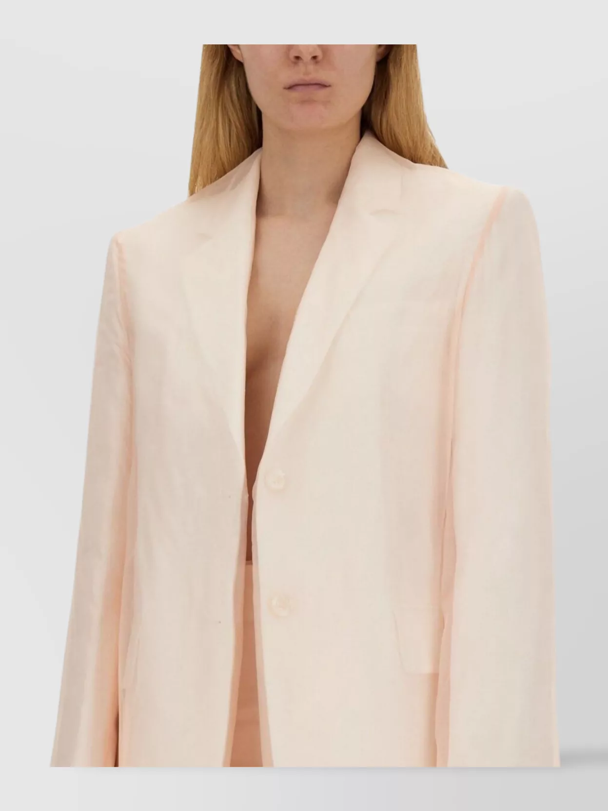 Sportmax Longline Sheer Overlay Notched Lapel Jacket