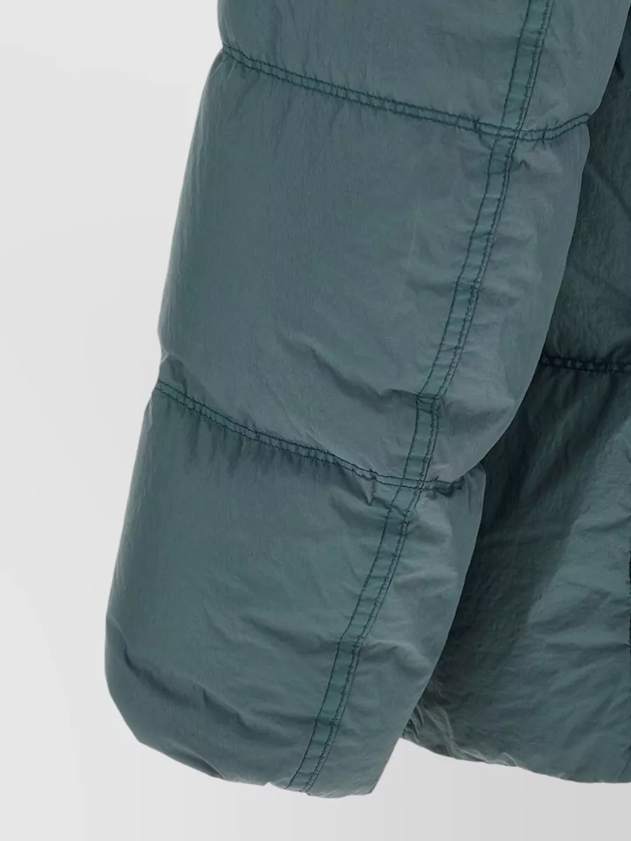 Stone Island Down Hooded Quilted Puffer Jacket