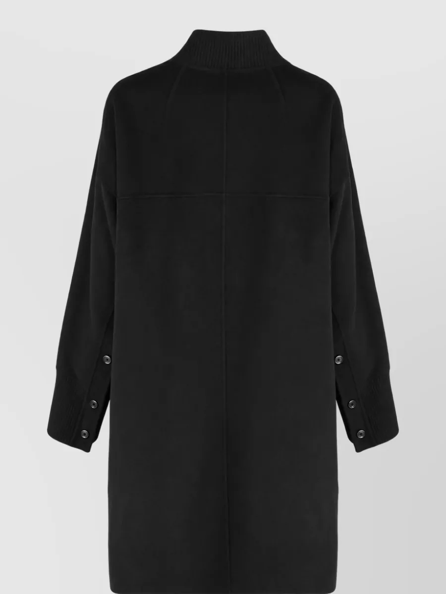 Pinko Wool Long Single Breasted Coat